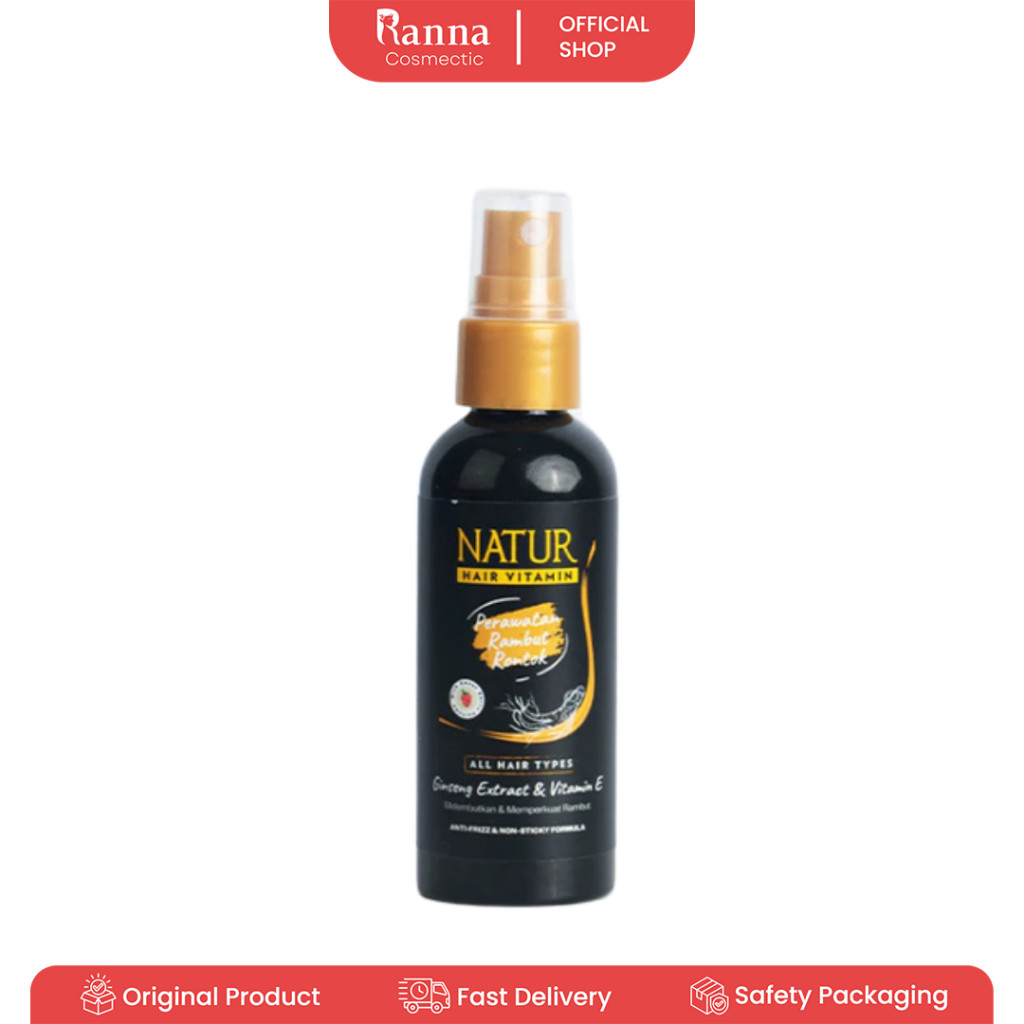 NATUR HAIR VITAMIN 80ML | VITAMIN RAMBUT RONTOK | ANTI HAIR FALL | MENGUATKAN AKAR RAMBUT