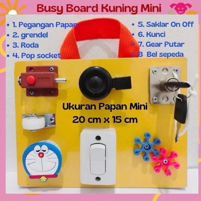 BUSY BOARD MINI MAINAN MONTESSORI ANAK - BUSY BOARD MINI