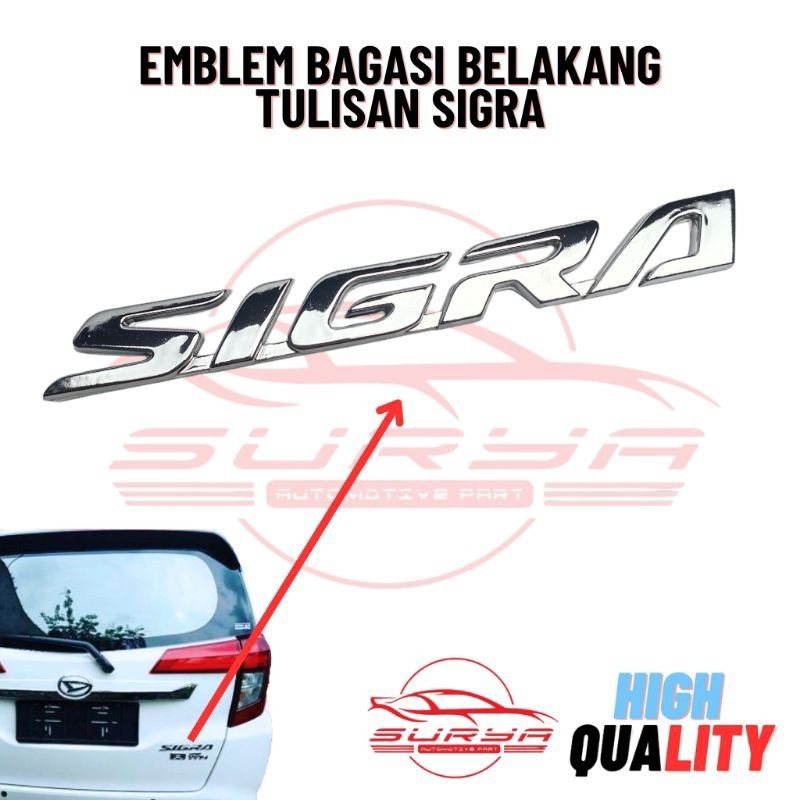 Emblem Bagasi Belakang Tulisan Sigra