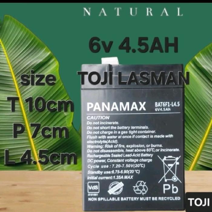 accu aki BATU BATTRE BATTERY baterai mobilan timbangan LAMPU KIPAS FAN  emergensi 6v4.5ah 6v4.6ah 6V