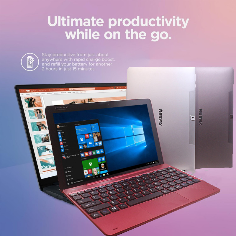 10.1 IN Remax 2GB RAM 32GB ROM 64 Bit Windows 10 Tablet PC 2 in1 With Keyboard X5-Z8350 Quad-Core WI