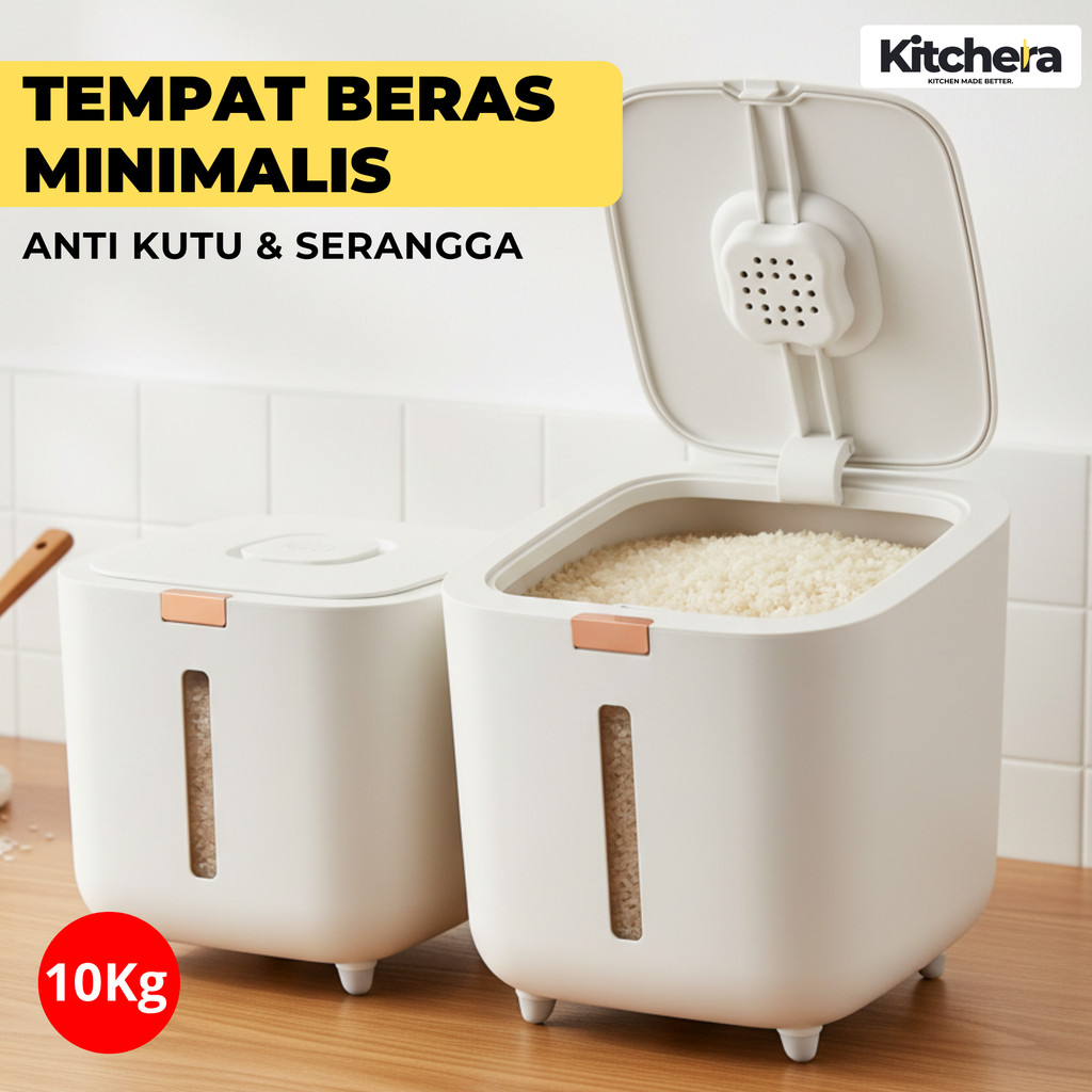 Dispenser Beras 10 Kg ANTI KUTU Tempat Beras 10Kg Wadah Beras Tempat Penyimpanan Beras