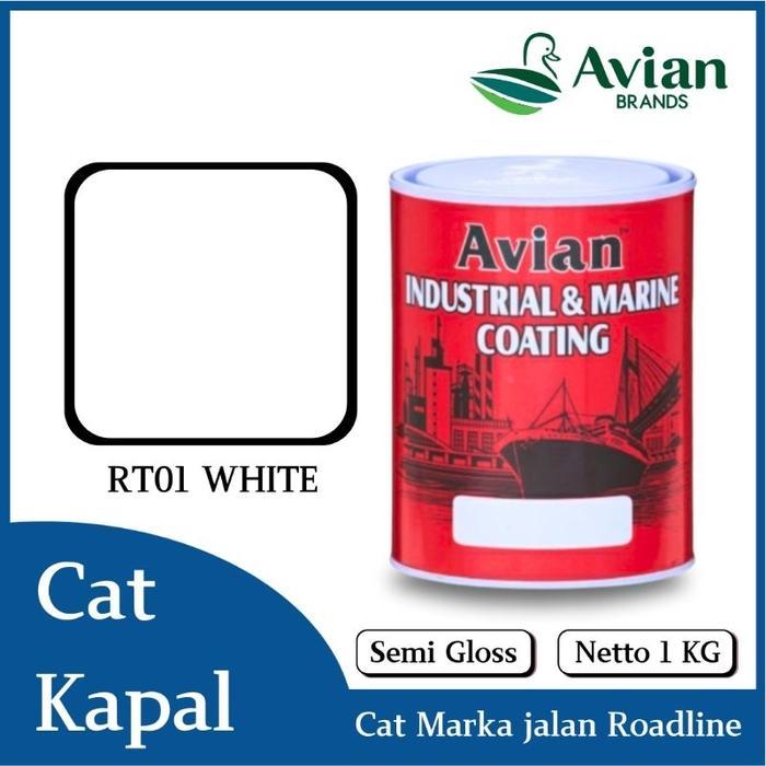 Cat Roadline cat kapal cat Marka jalan cat lapangan hitam putih kuning biru merah 1 Kg - RT01 PUTIH