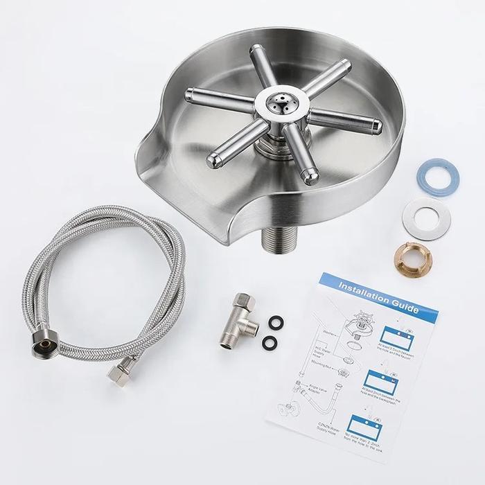 Jug Rinser Stainless Steel Glass Rinser Bundar