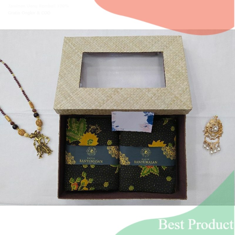 KADO PERNIKAHAN EXCLUSIVE 2 KAIN BATIK COUPLE / HAMPERS PREMIUM BATIK / HAMPERS WEDDING/ KADO ULANG 