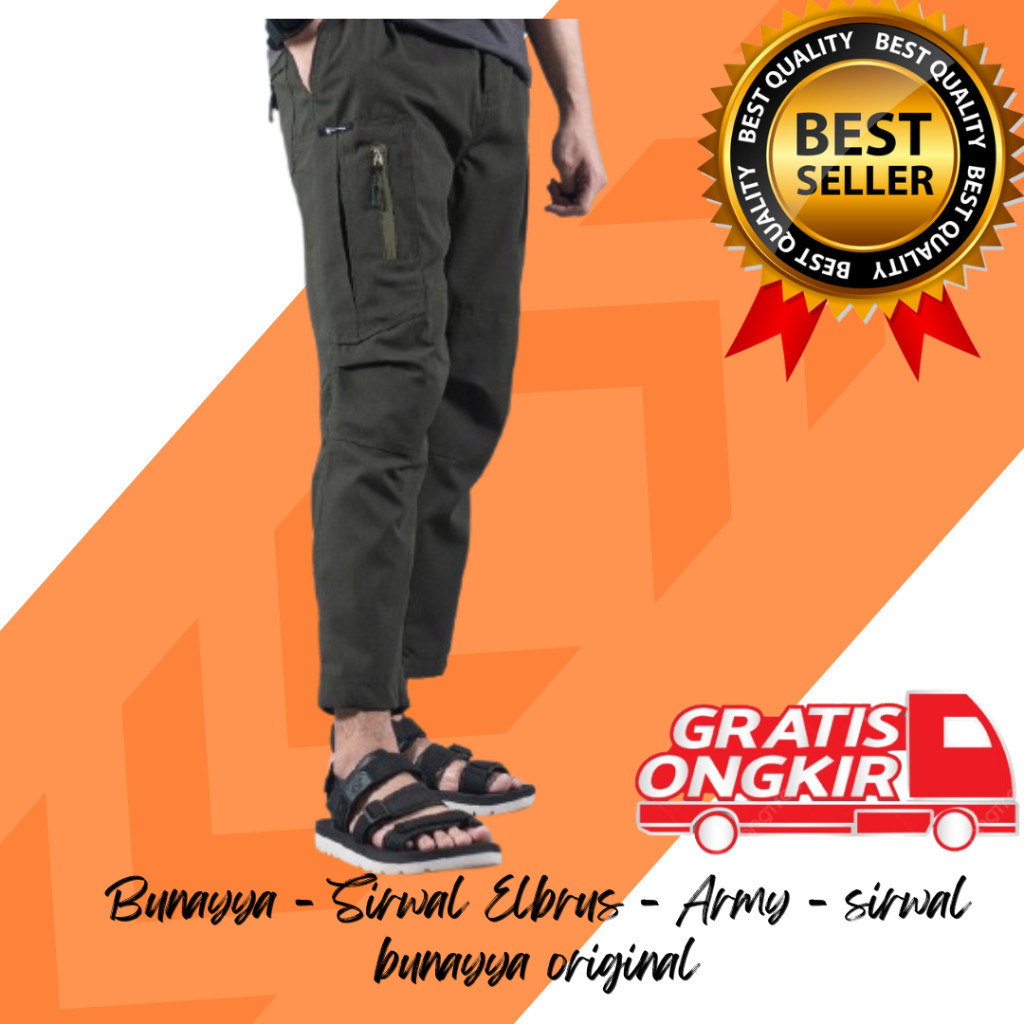 Bunayya celana sirwal muslim pria premium - Bunayya - Sirwal Elbrus Original celana cargo panjang pr
