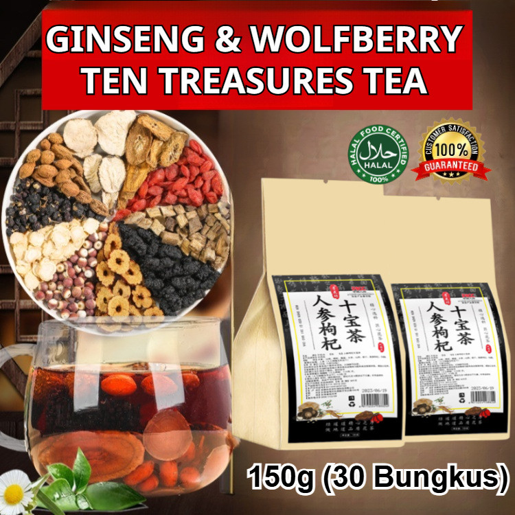 [Atasi Lelah dan Tingkatkan Stamina] Teh Ginseng Sepuluh Harta Karun /Teh Herbal untuk Kesehatan Pri