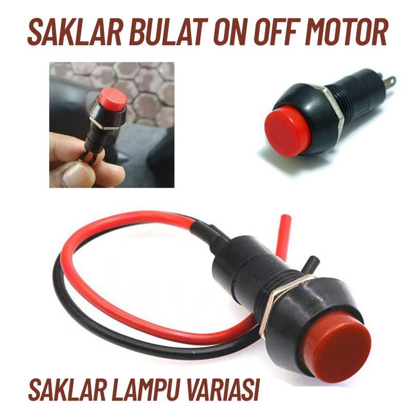 Saklar Bulat Motor Saklar Lampu Motor Bulat On Off Lampu Motor Switch Mobil Universal