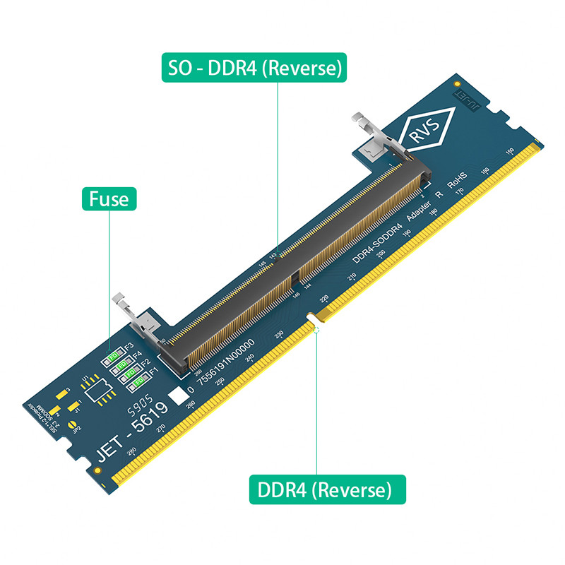 NEW Laptop DDR4 Memory Card Tester Adapter Laptop RAM SO DDR4 to Desktop RAM DDR4 Converter Reverse