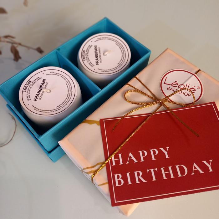 Leolle Bali Lilin Aromaterapi Set 2pcs Kado Ulang Tahun | Lilin Wangi Bali Lilin Dekorasi Lilin Souv