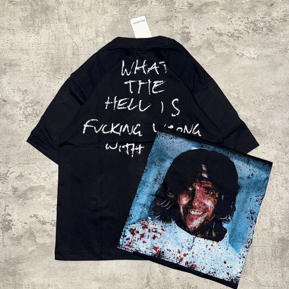 Baju Kaos P&B Oversize BMTH Oliver Sykes - T Shirt Oliver Sykes Oversized Black 20s Kaos Unisex