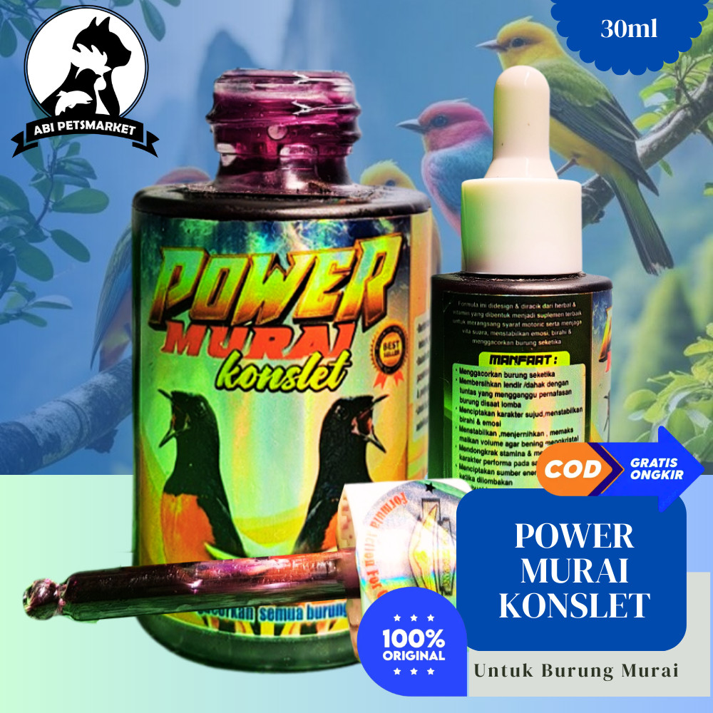 Power Murai Konslet Vitamin Suplemen Penggacor Burung Murai