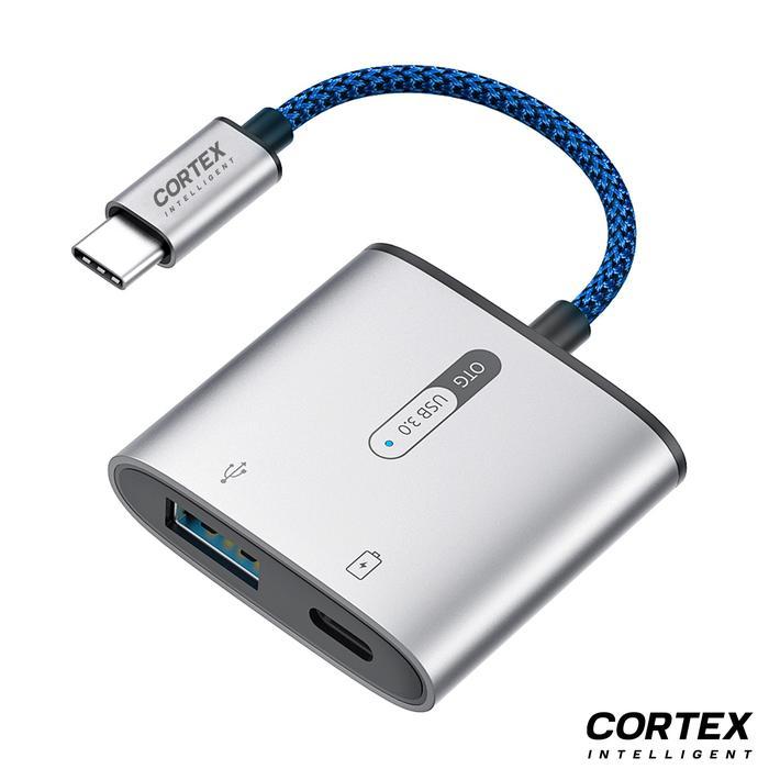 OffTools Cortex intelligent - MH366 OTG USB C/Type-C To USB 3.0 + 60W Charging 2in1 splitter Adapter