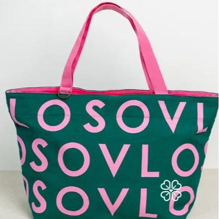 SOVLO Daily Tote Bag Zipper - Tas Kerja Wanita - Tote Bag Kuliah, Kerja, - SOVLO GREEN