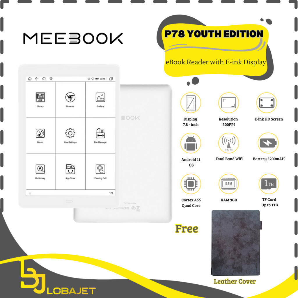 MEEBOOK P78 YOUTH EDITION - 7.8-inch eBook Reader with E-ink Display