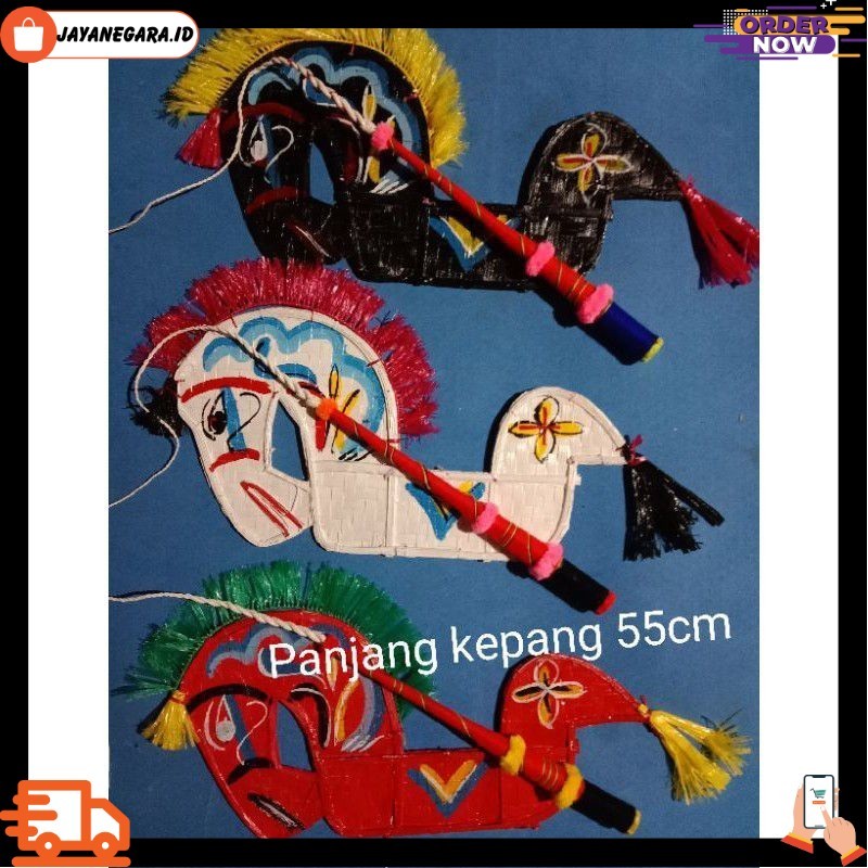 Promo kuda lumping kuda kepang -+60cm kepang bambu bonos cambuk JYN -65