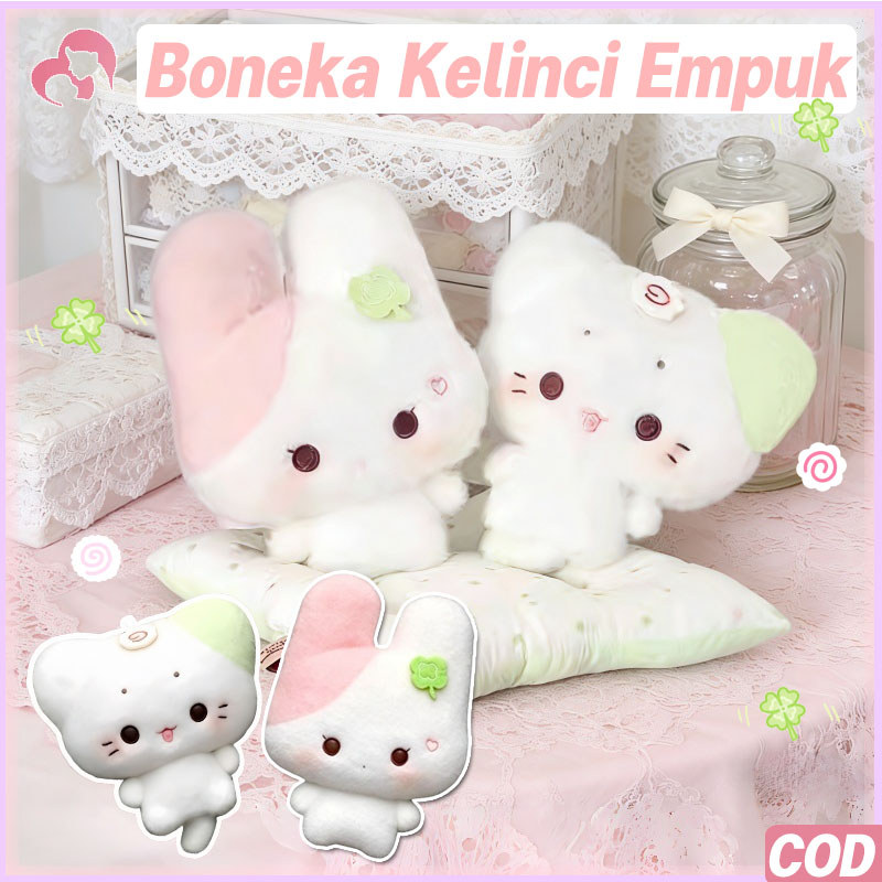 Keychain Boneka Kucing Kue Ikan Cute Doll Boneka Kelinci Empuk Kunci Boneka Kelinci Semanggi Hadiah 