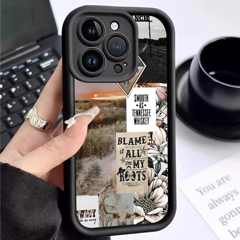 Case Hp For Iphone 15 Pro Max 12 Mini 13 14 16 17 Lembut Silikon Camera Casing Unik Sapi Soft