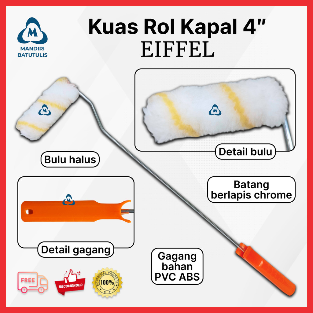 JayyaStore -  Kuas rol Cat Tembok Kecil Gagang Panjang