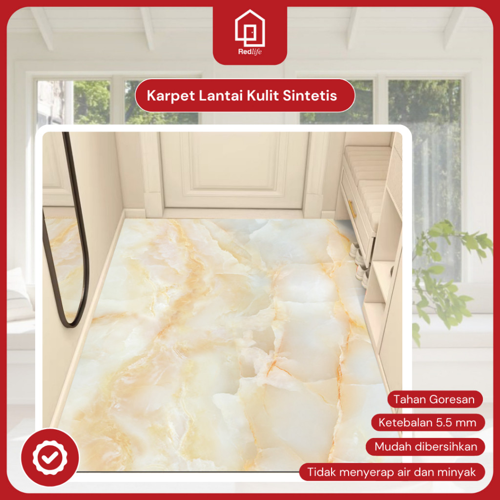 Karpet Lantai Motif Batu Marmer / Alas Lantai Dapur Motif Marmer Mudah dibersihkan dengan kualitas p