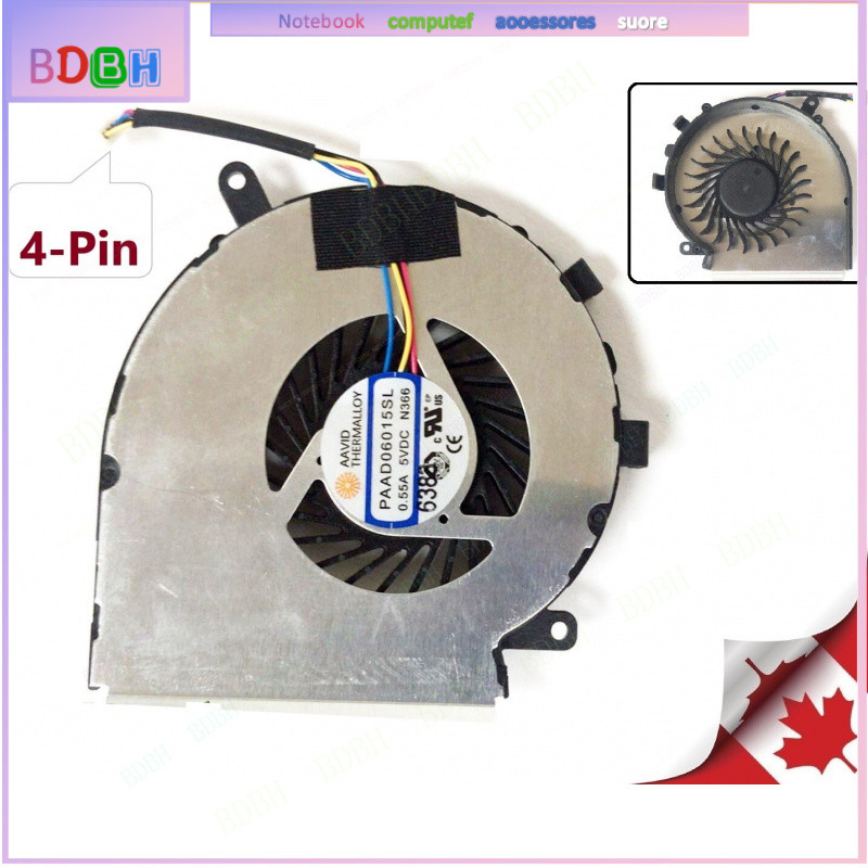 For MSI CPU Fan For GF62 GL62 GL62M GP62 GP62M 7RD 7RDX 7RE 7REX  - 4 PIN -