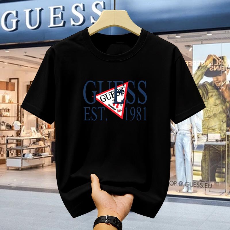 Kaos Pria Guess Original 100% Fashion Casual Stylish Nyaman Dipakai Sehari Hari Lengan Pendek T-shir