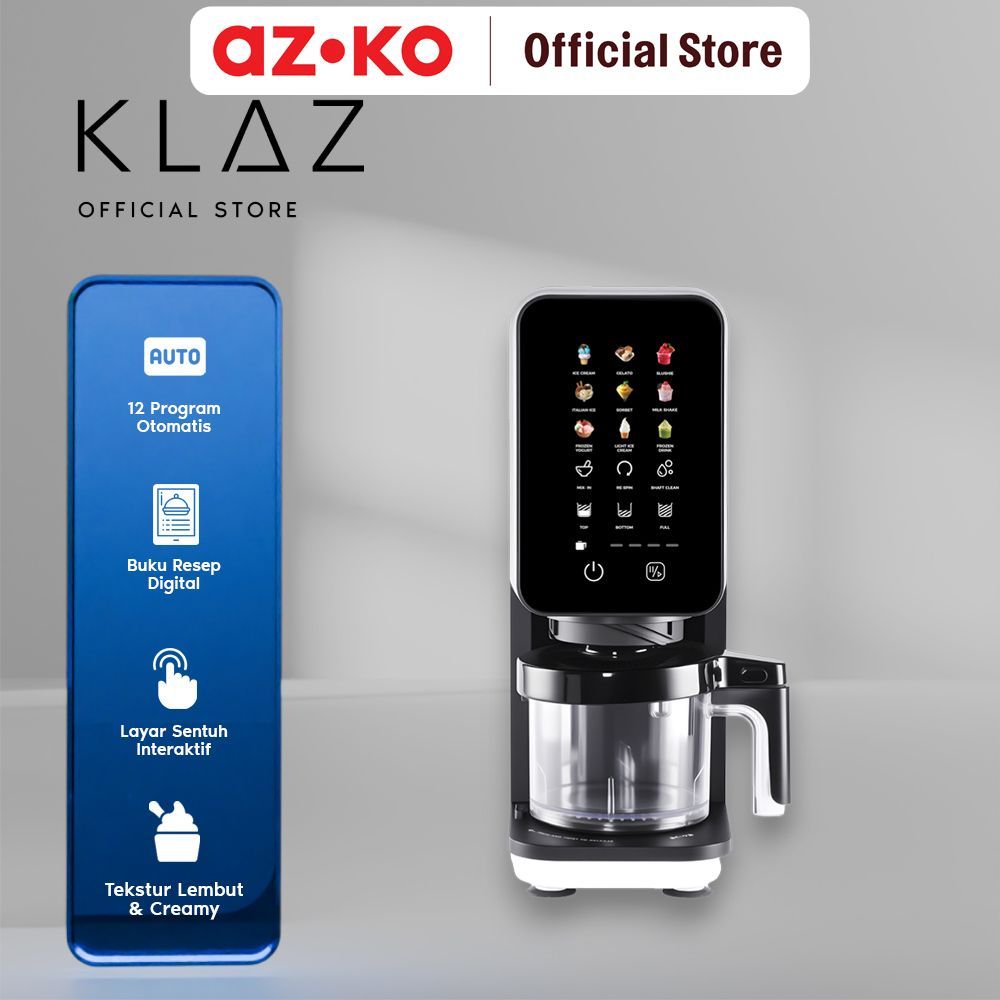 AZKO Klaz 450 ml Culinapro Ice Cream Maker - Hitam Mesin Es Krim Ice Cream Machine Pembuat Es Krim A