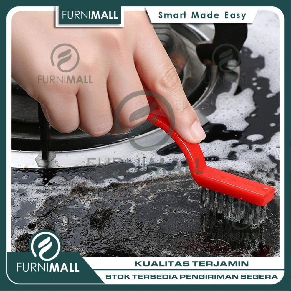 FURNIMALL Set Sikat Spatula Scraper 5in1 Pembersih Kerak Kompor dan Wajan untuk Sudut Dapur dan Area