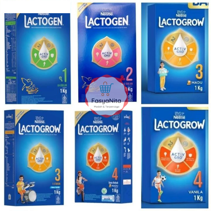 LACTOGROW 3 | 4 | LACTOGROW PRO 1+ | LACTOGEN 0-6 BULAN 1KG - Fasyanita Online Fresh Mart Denpasar