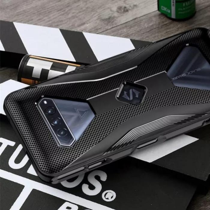 Case Black Shark 4 / 4 Pro Cooling Armor Carbon Fiber Cover HP Gaming Anti Panas Shockproof Hardcase