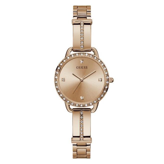 GUESS-BELLINI GUESS Ladies Rose Gold Tone Analog Watch