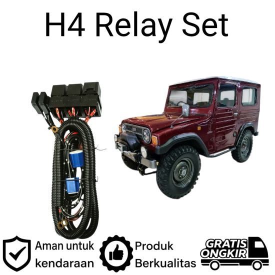AM Relay Set Lampu Utama LED H4  Mobil Daihatsu Taft Kebo