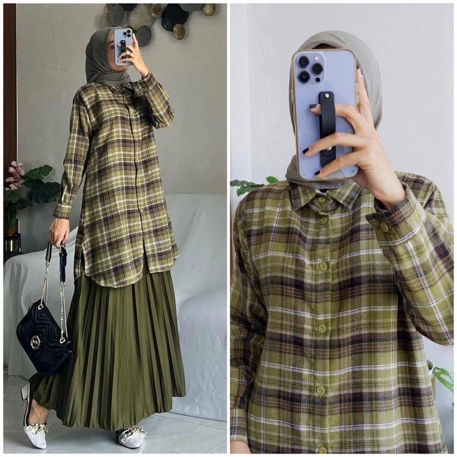 TUNIK KOTAK, BAJU ATASAN WANITA TERBARU JUMBO / ATASAN TUNIK TERBARU
