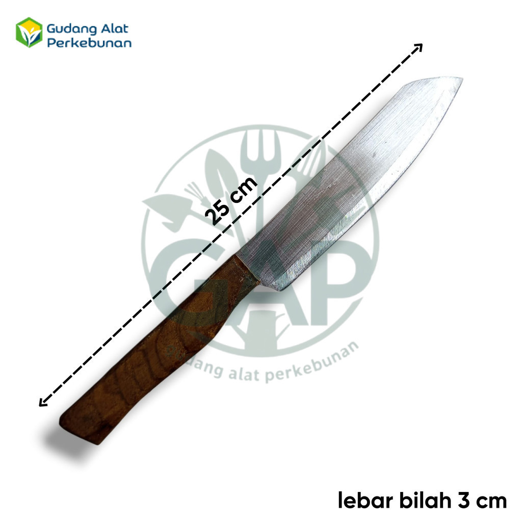 PISAU DAPUR STAINLEES ASLI H,S YONO GAGANG KAYU (SATUAN) MINIMAL ORDER 3 BUAH PISAU (GUDANGALATPERKE