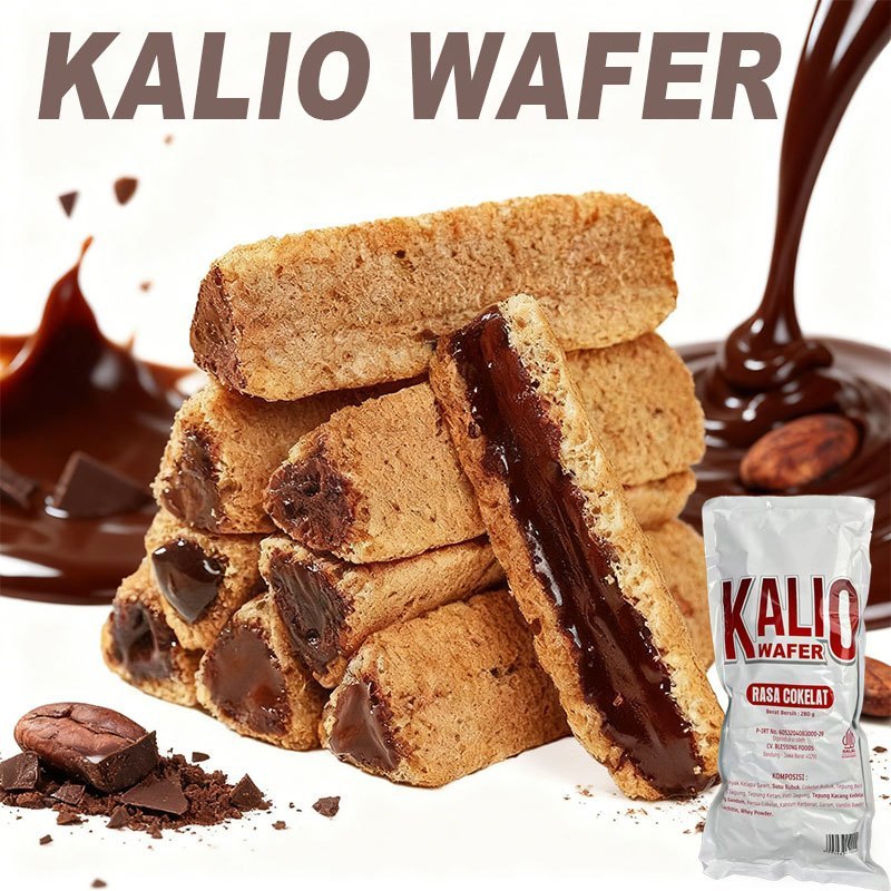 COD Kalio Wafer stick Batang cokelat panjang dengan sudut cokelat/berisi isian/kue kering berbentuk 