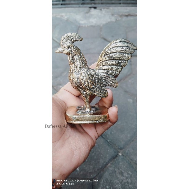 PAJANGAN PATUNG AYAM KUNINGAN LSP4