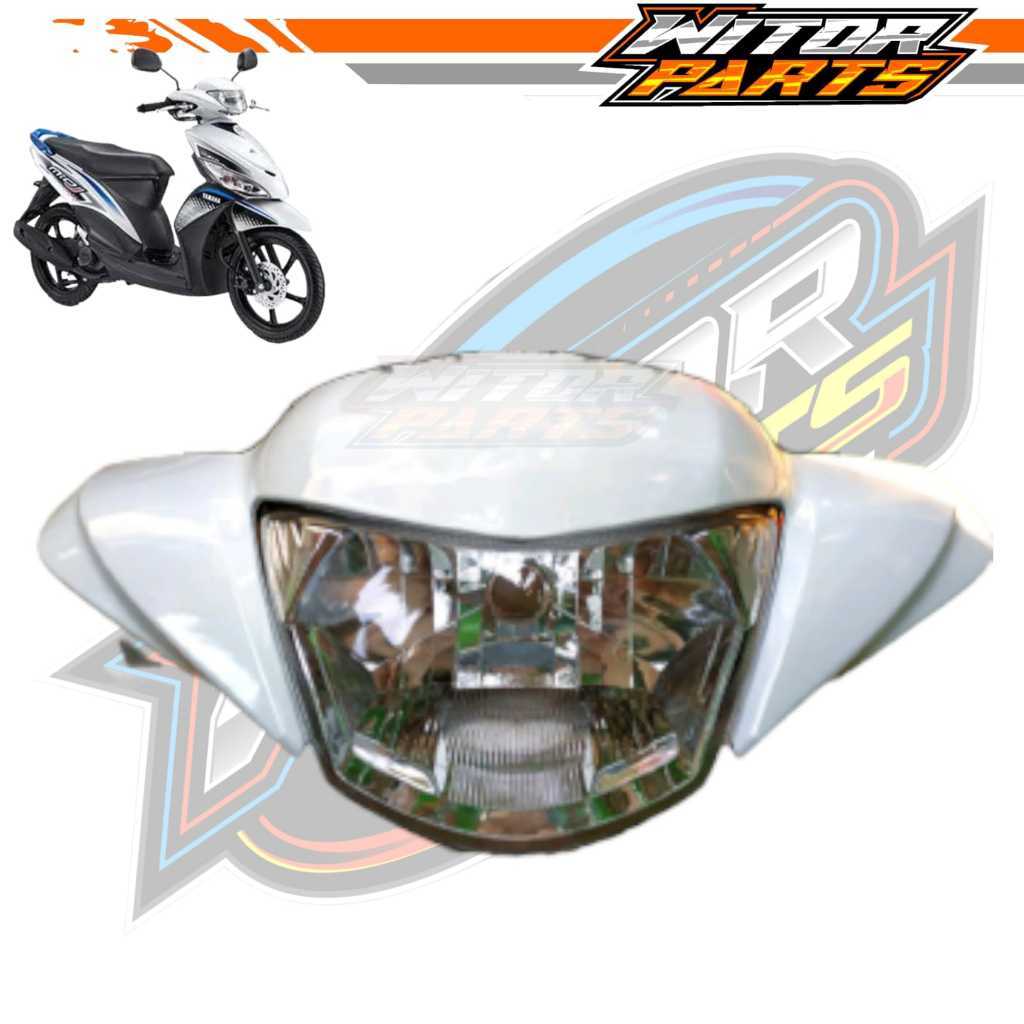 Batok Kepala Depan Mio J + Reflektor Lampu Depan Putih / Batok Kepala Depan + Reflektor Mio J Warna 