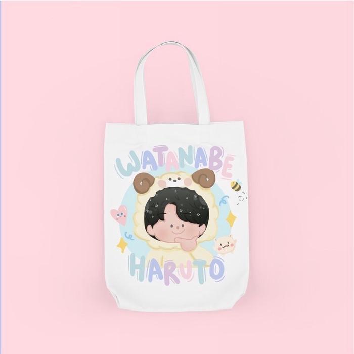 Tote Bag Cute dan Bergambar Karakter Member Treasure/ YG Entertaiment - choi hyunsuk, kanvas