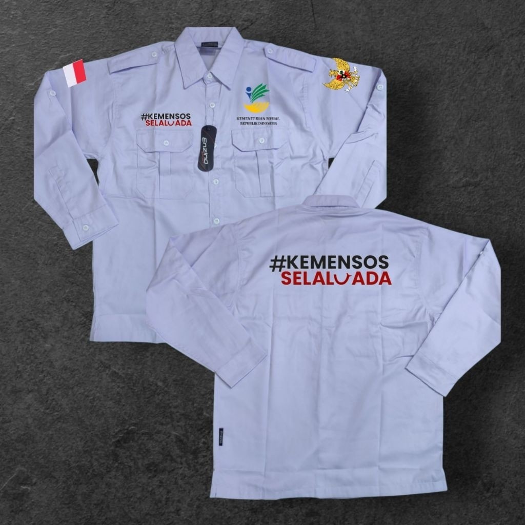 FLASH SALE kemeja kementerian sosial baju kemensos seragam kerja kemensos full bordir