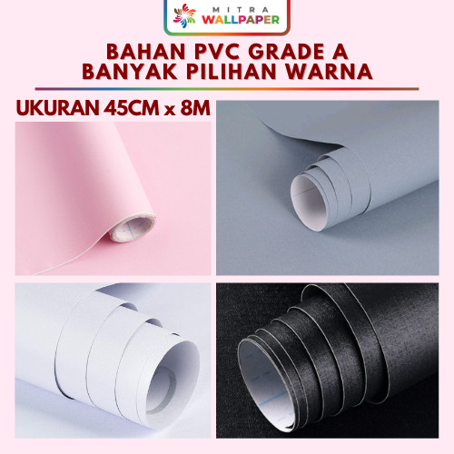 Live COD Wallpaper Dinding Putih Polos Wallpaper Dinding Kamar Polos Walpaper Dinding Polos 10 Meter