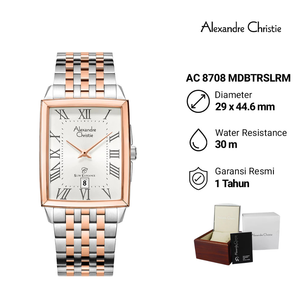 Jam Tangan Alexandre Christie Classic Steel AC 8708