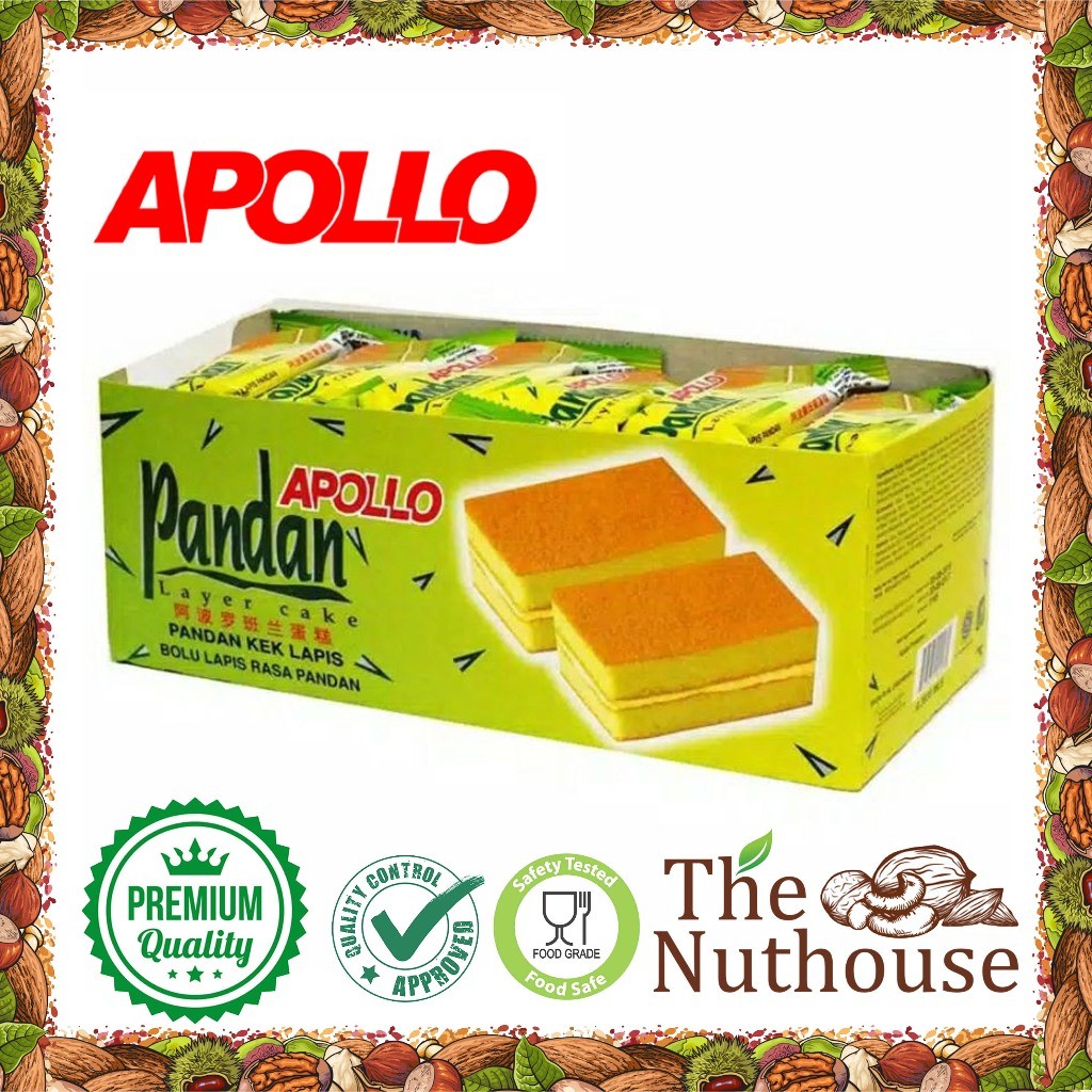 APOLLO Pandan Layer Cake / Bolu Lapis Pandan [24 Biji / Box]