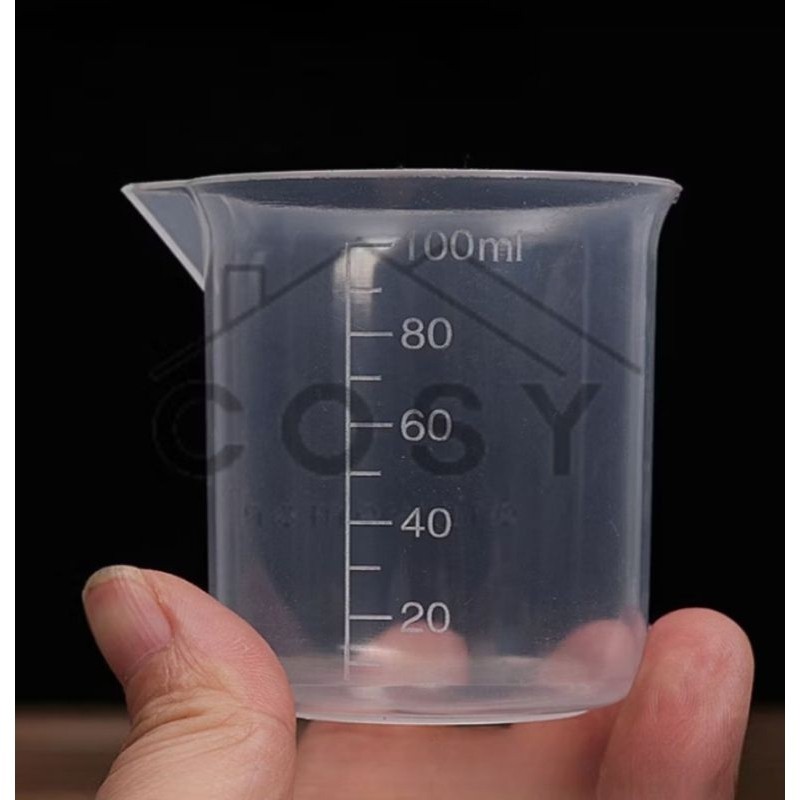 RR-   Gelas Plastik Ukur 100ml Cairan