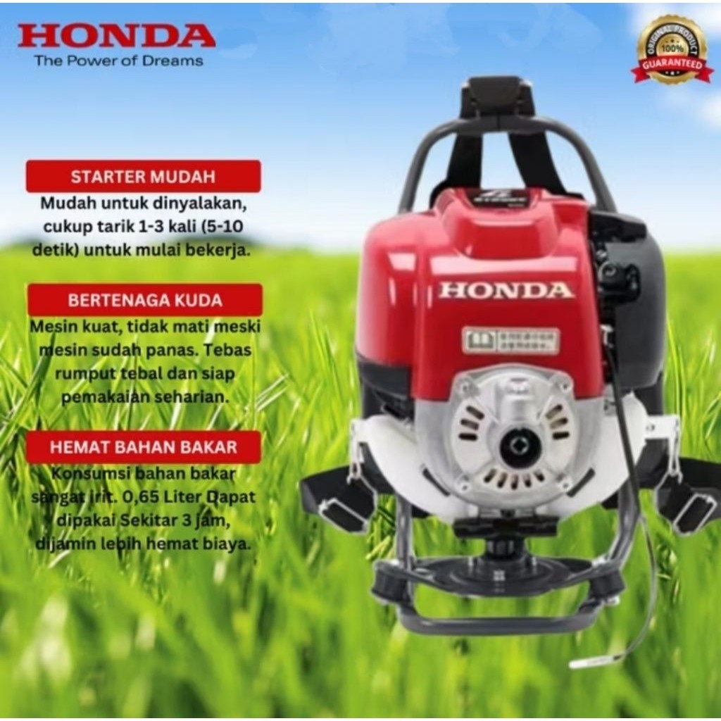 Mesin Potong Rumput    Pemotong Babat Rumput Bensin 4Tak Termurah Mesin Potong Rumput Honda GX-35 4T