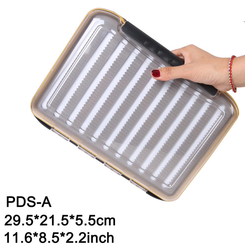 Maxcatch Waterproof Fly Fishing Box Slit/Easy-Grip Foam Large Size Double-Side Fly Suitcase Box Clea