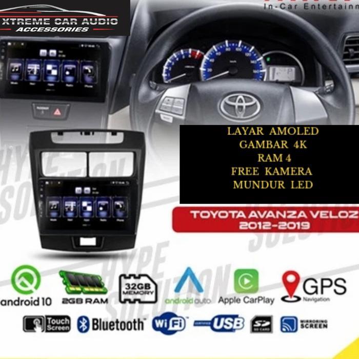 Headunit Android   Mobil Oem Fit  Toyota Avansa/xenia 2012-19 Ram 4  layar 9 inch Free pasang- GARAN