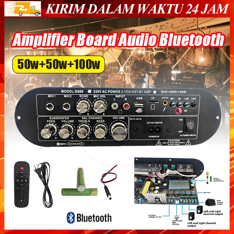 D800 D900 D1000 D1500 Amplifier Board Audio Bluetooth USB FM Subwoofer Karaoke Amplifiers Speaker Fu