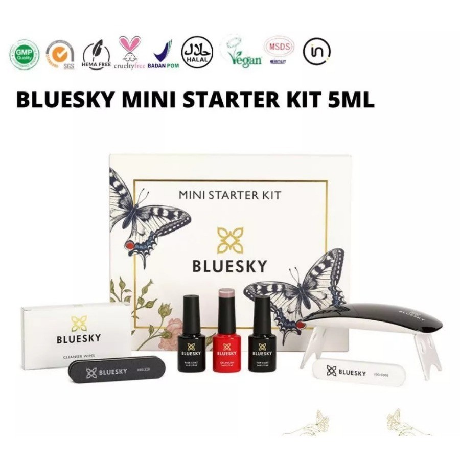BLUESKY MINI STARTER KIT / GEL POLISH HALAL / MANICURE / PEDICURE / PAKET