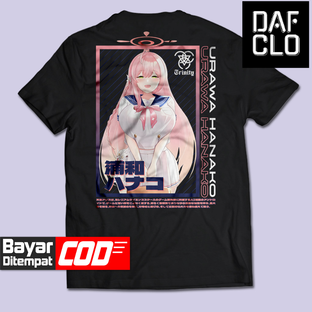 Kaos Anime URAWA HANAKO V2 BLUE ARCHIVE Manga Tshirt Unisex BAJU ANIME WIBU JEPANG Murah
