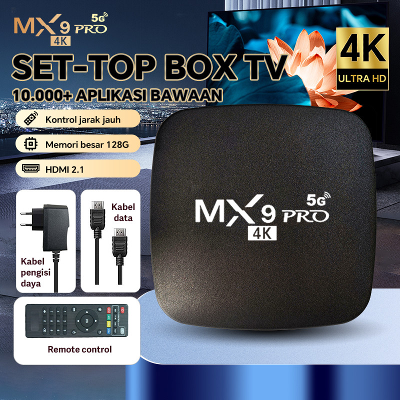 CUCI GUDANG ATV Unlock Tv Box Android 13.1 8K TV Box 8GB Ram 128GB Rom 2.4GHz / 5G Koneksi WiFi